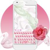 Pink Elegant Silk Keyboard Theme on 9Apps