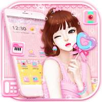 Pink Cute candy Girl Theme