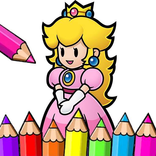 Princess Peach Paint Coloring