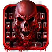 Red Bloody Skull Keyboard Theme