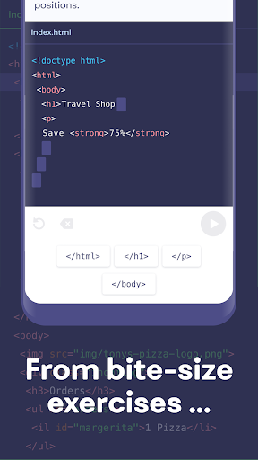 Mimo: Learn coding in HTML, JavaScript, Python screenshot 2