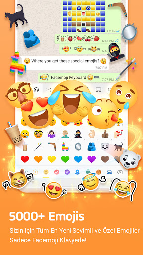 Facemoji Emoji Klavye&Temaları screenshot 1