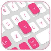 Белая розовая клавиатура on 9Apps