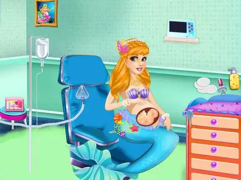 Mermaid Birth Baby Games Apk Download for Android- Latest version 5.3.2-  air.net.ozonedevelopment.PregnantMermaidBirthSecondBaby