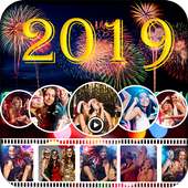 New Year Photo Slideshow Maker with Song Editor