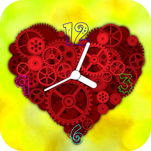 Heart Clock Live Wallpaper