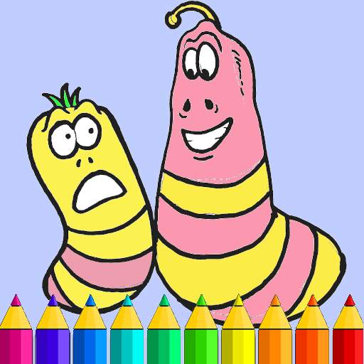 Coloring Cartoon World Larva