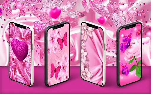 Dripping Louis Vuitton Live Wallpaper with Pink Background - free download