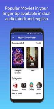 Hollywood Hindi dubbed Movies Downloader 2 تصوير الشاشة