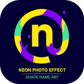 Neon Effect - Glitzy Shape Name Art on 9Apps
