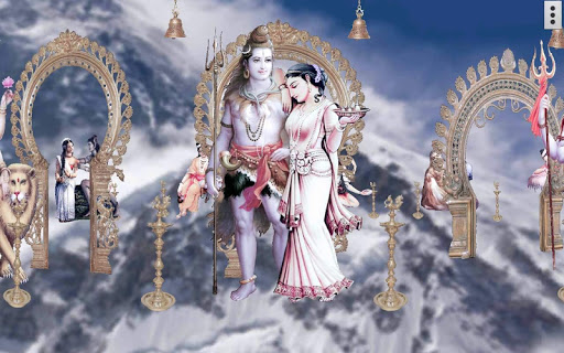 Download Shiv Parvati Hd In Oval Frame Wallpaper  Wallpaperscom