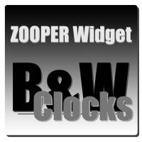 B&W Clocks Zooper Theme