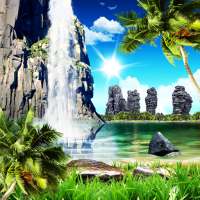 Tropical Waterfall Wallpaper on 9Apps