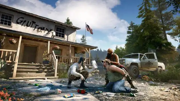 20 Minutes of Far Cry 5 Fly, Fishing, and Killing Gameplay in 4K - PSX 2017  