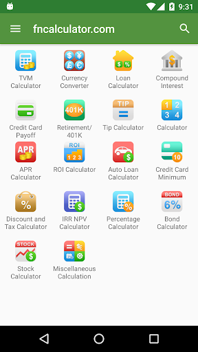 Financial Calculators screenshot 1