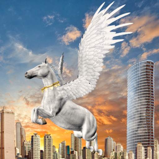 Flying Horse Taxi City Transport: Horse Games 2020