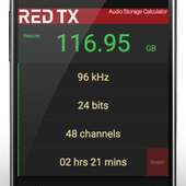 Red-TX Audio Storage Calc