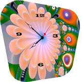 Flowers clock  live wallpaper