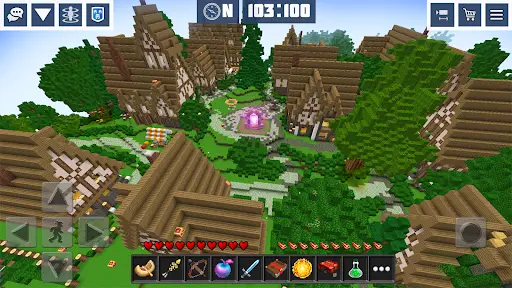 How to Find END PORTAL in Craft World: Master Building Block Game