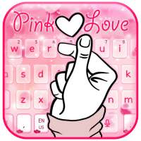 Beautiful Pink Love Heart Keyboard Theme on 9Apps