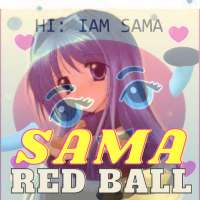 Red Ball With  Blue Girl