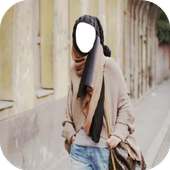 Hijab Ladies Jeans Fashion Photo Frames on 9Apps