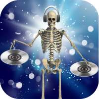DJ Musik zum Skelett tanzen