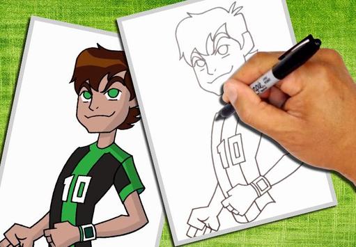 How to Draw Ben 10 | Drawing Ben Tennyson From Ben 10 - Alien Force and Ben  10 - Ultimate Alien - YouTube