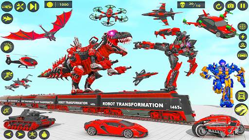 Dino Robot Car Transform Games स्क्रीनशॉट 2