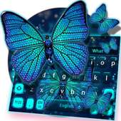 Blue Diamond Butterfly Keyboard Theme on 9Apps