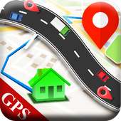 Peta GPS Navigasi Rute Perjalanan Lokasi Kompas