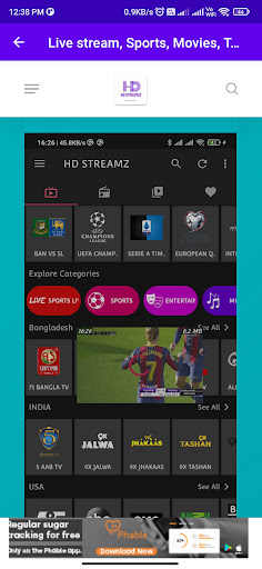 Hd streamz discount ipl live download