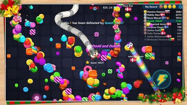 Snake Candy.IO - Real-time Multiplayer Snake Game (By MAGIC SEVEN)  iOS/Android Gameplay Video 