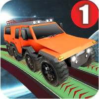 Unmögliche Monster Car Stunt Game-Space-Tracks