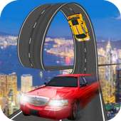 Limousine Car Stunts Racing Track Game