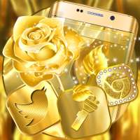 Golden Rose Launcher Theme