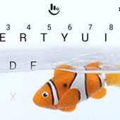 लाइव 3D प्यारा मछली कीबोर्ड थीम