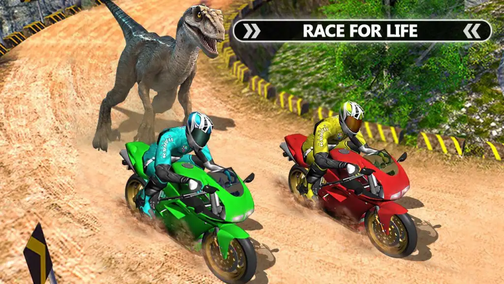 Offroad Dino Escape Heavy Bike Racing Game - Android Gameplay