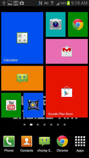 WP8 Widget Launcher Windows 8 screenshot 1
