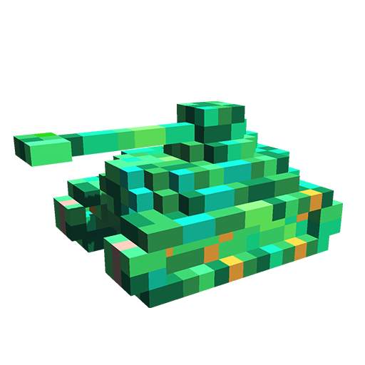 Weapons 3D Color by Number - War Voxel Coloring