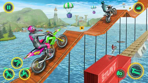 Dirt Bike Roof Top Racing Fun by Top Free 3D Car / Bike Racing and Shooting  Game / Games
