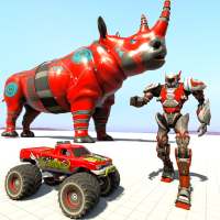 Rhino Robot Game: Monster Truck Robot Games