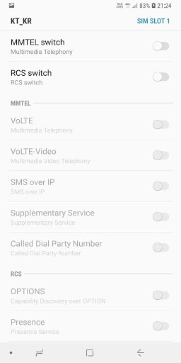 IMS Settings launcher Samsung (Enable VoLTE) screenshot 3