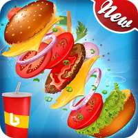 Food Street Burger Simulator : Burger Maker Game