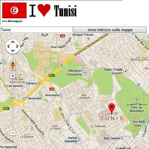 Tunis map