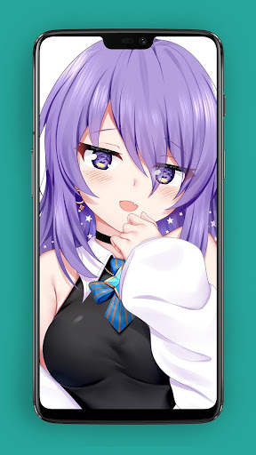 Wallpaper ID 307497  Anime Virtual Youtuber Phone Wallpaper Hood Pink  Hair Blue Eyes Kaf Virtual Youtuber 1440x3120 free download