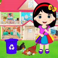 طفلة تنظيف المنزل - حافظ على نظافة منزلك