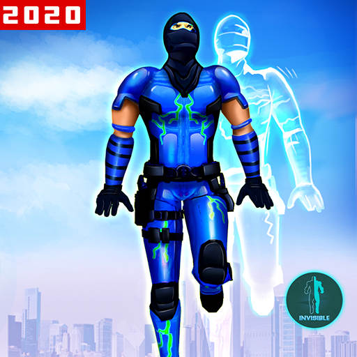 Invisible Ninja Rope Hero Game:City Rescue Mission