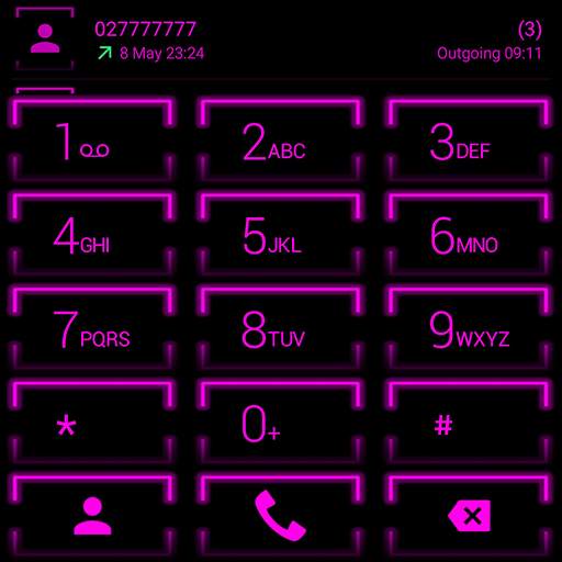 Theme for ExDialer Neon Purple