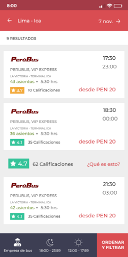 redBus: Pasajes de Bus Online screenshot 7